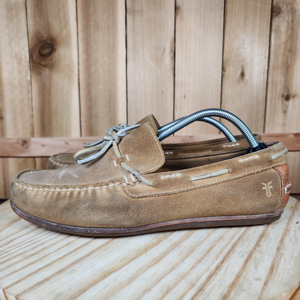 Frye Tan Suede Driving Loafers